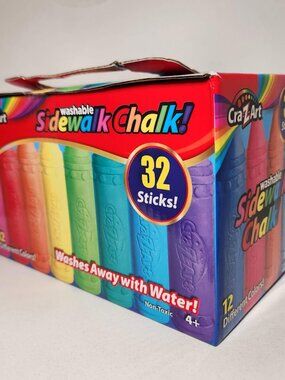 NEW Washable Sidewalk chalk 32 count school supplies preschool Montessori 32 cou
